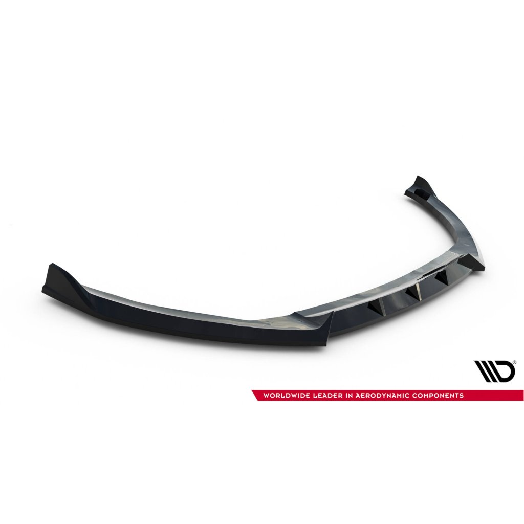 Maxton Design spoiler pod přední nárazník ver.6 pro Ford Focus ST Mk3 Facelift, černý lesklý plast ABS