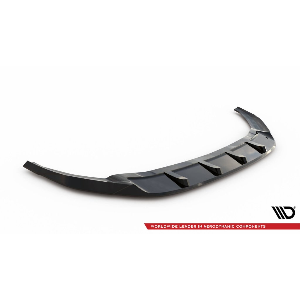 Maxton Design spoiler pod přední nárazník ver.6 pro Volkswagen Golf R Mk7, černý lesklý plast ABS