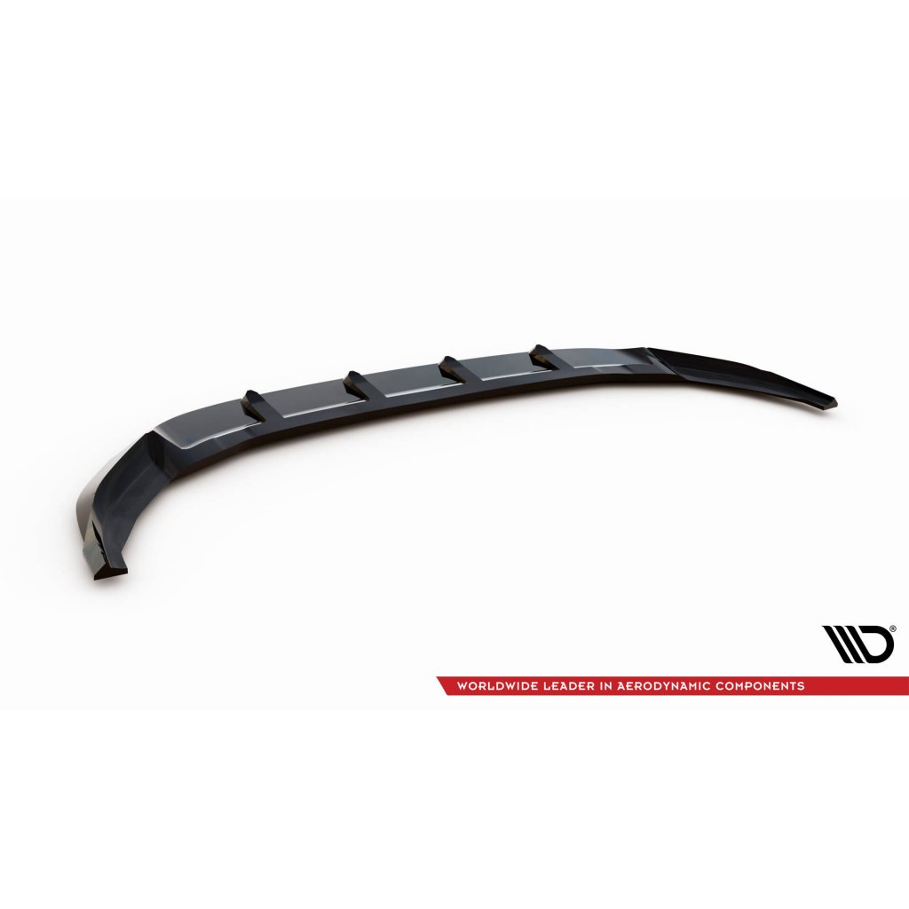 Maxton Design spoiler pod přední nárazník ver.6 pro Volkswagen Golf R Mk7, černý lesklý plast ABS