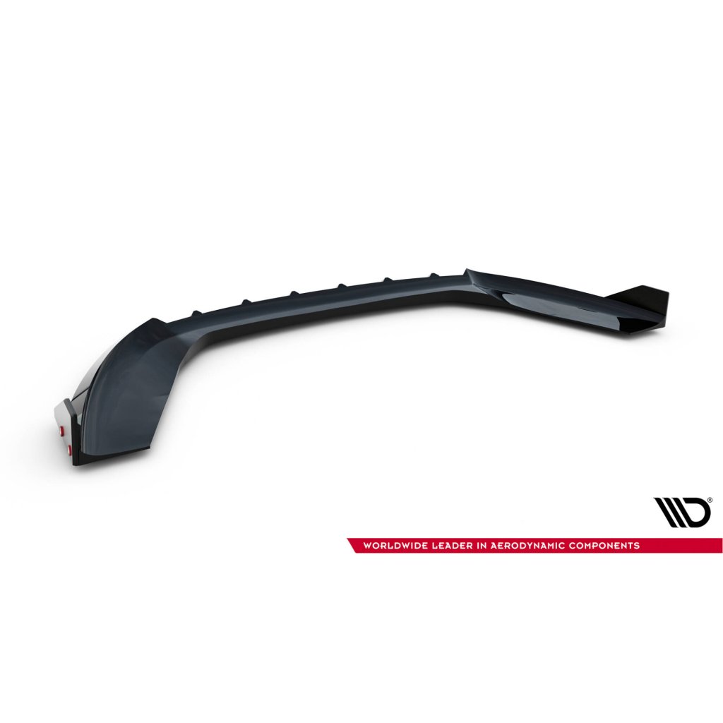 Maxton Design spoiler pod přední nárazník ver.6 s křidélky pro Ford Fiesta ST Mk7 Facelift, černý lesklý plast ABS