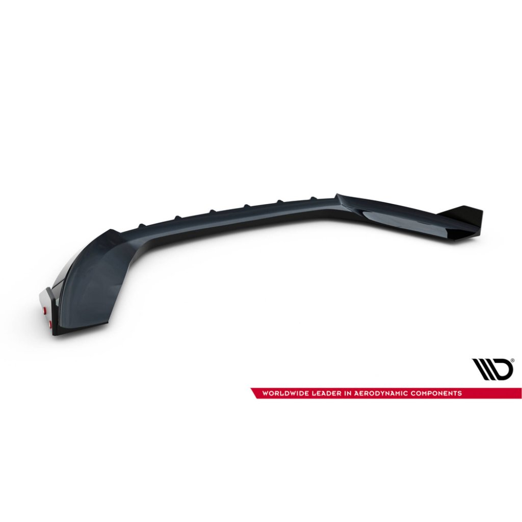 Maxton Design spoiler pod přední nárazník ver.6 s křidélky pro Ford Fiesta ST Mk7 Facelift, černý lesklý plast ABS
