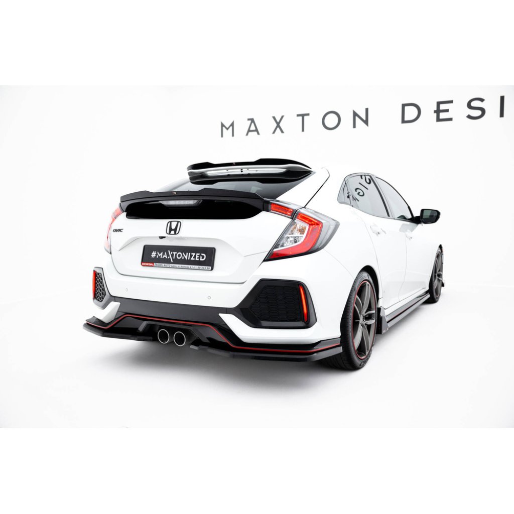 Maxton Design spoiler pod zadní nárazník pro Honda Civic Mk10 Sport, černý lesklý plast ABS