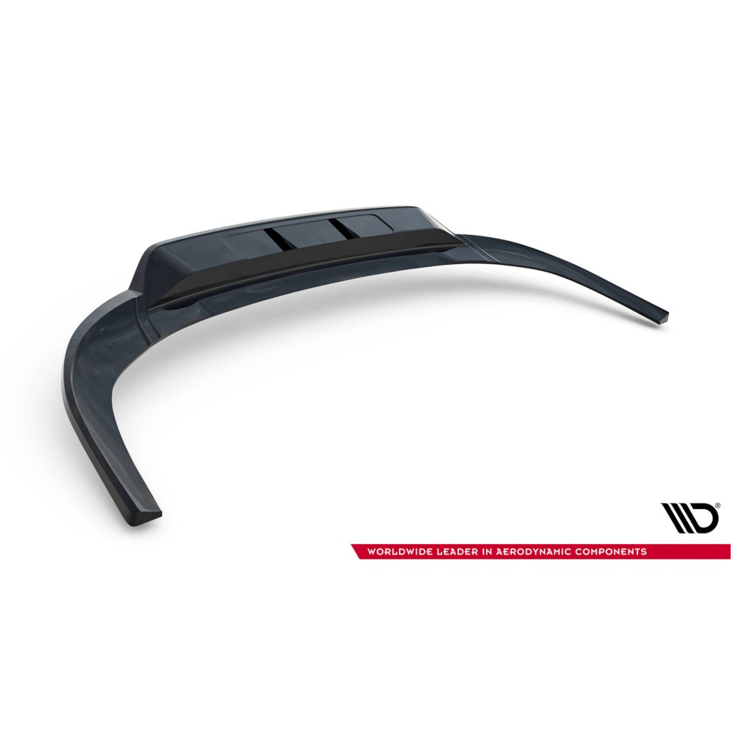 Maxton Design spoiler pod zadní nárazník s žebrováním pro Audi A3 8Y, černý lesklý plast ABS, plast ABS bez povrchové úpravy, Sedan