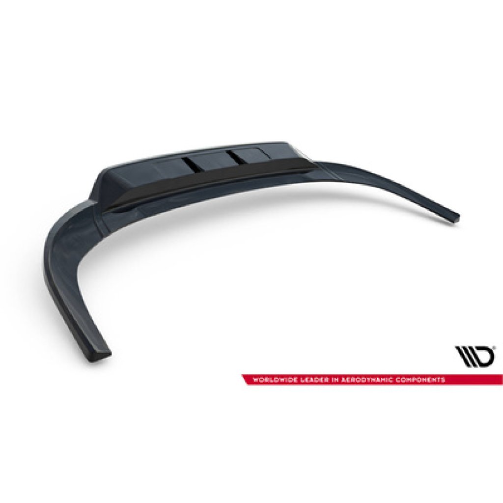 Maxton Design spoiler pod zadní nárazník s žebrováním pro Audi A3 8Y, černý lesklý plast ABS, plast ABS bez povrchové úpravy, Sedan