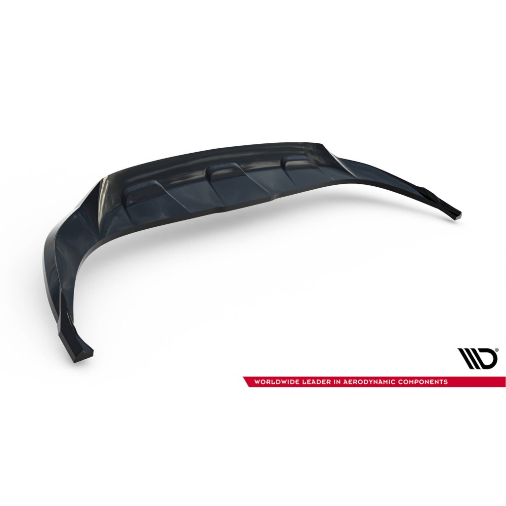 Maxton Design spoiler pod zadní nárazník s žebrováním pro Audi Q8 Mk 1, černý lesklý plast ABS