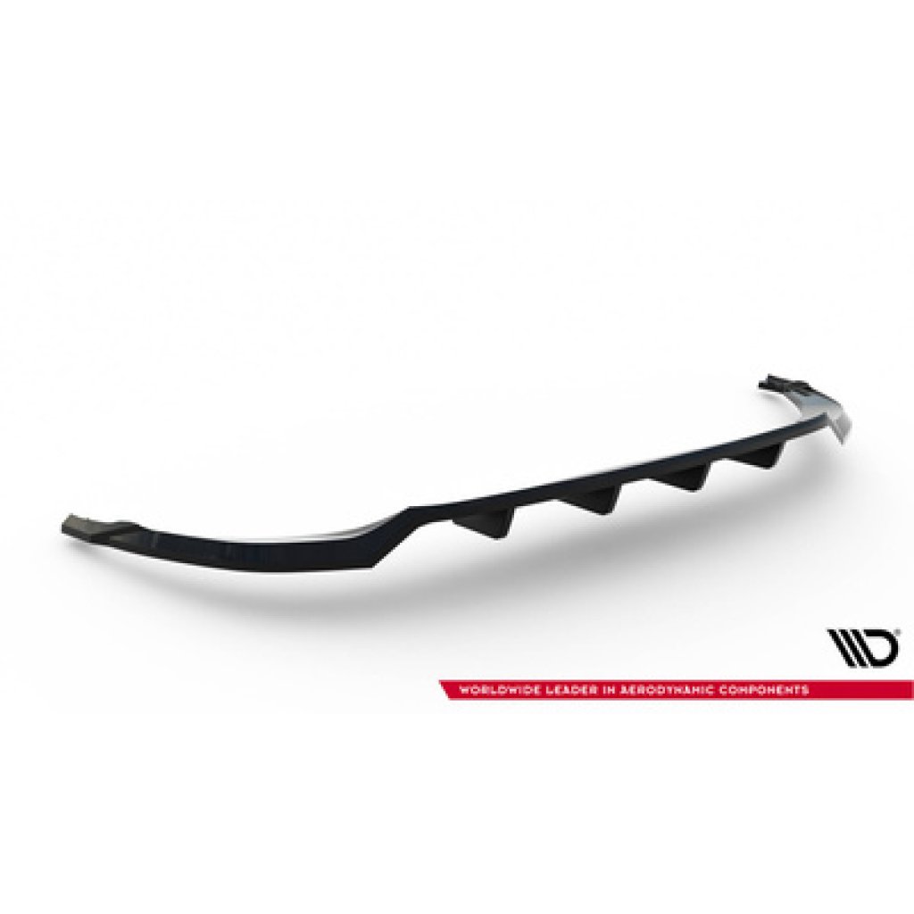 Maxton Design spoiler pod zadní nárazník s žebrováním pro Audi Q8 Mk 1, černý lesklý plast ABS