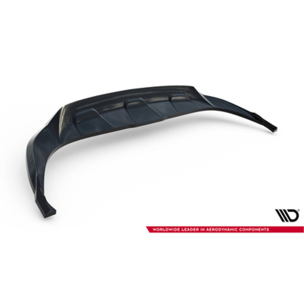Maxton Design spoiler pod zadní nárazník s žebrováním pro Audi Q8 Mk 1, černý lesklý plast ABS
