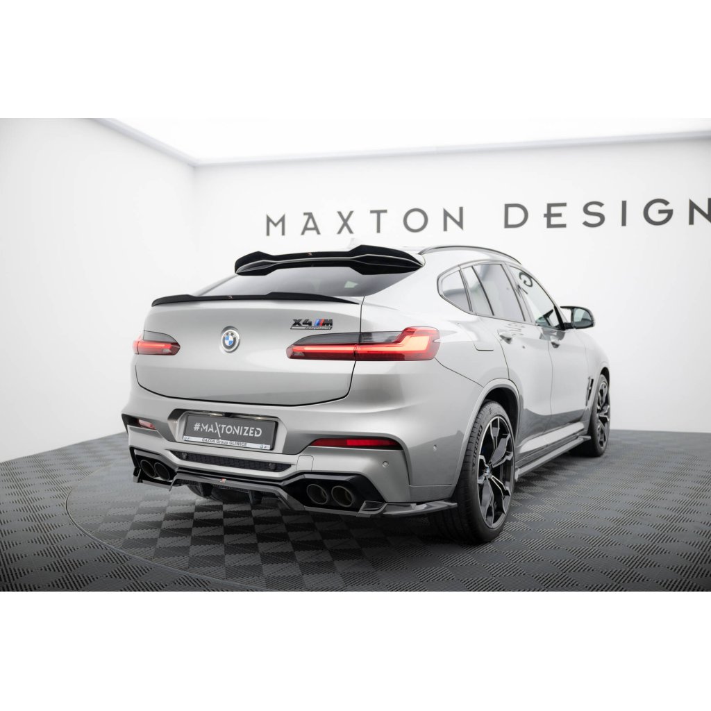 Maxton Design spoiler pod zadní nárazník s žebrováním pro BMW X4 M F98, černý lesklý plast ABS