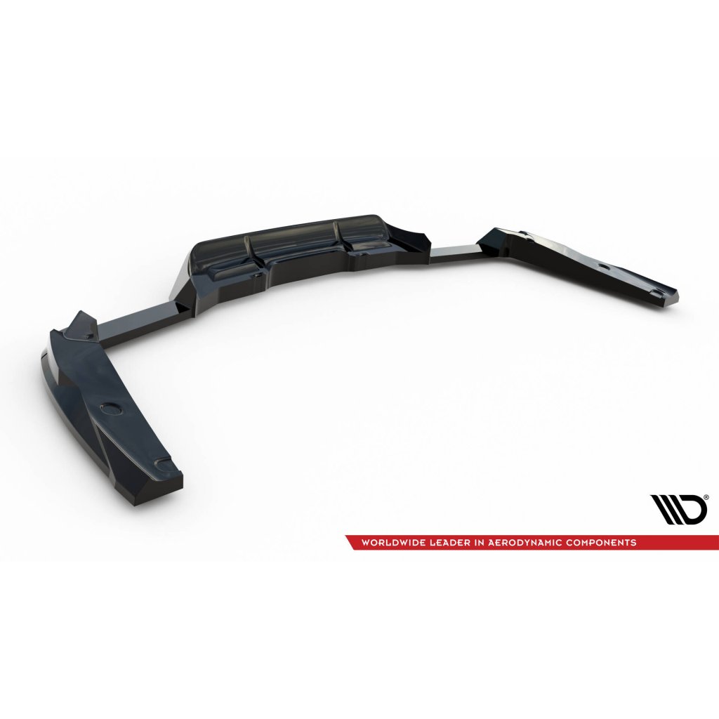 Maxton Design spoiler pod zadní nárazník s žebrováním pro BMW X4 M F98, černý lesklý plast ABS