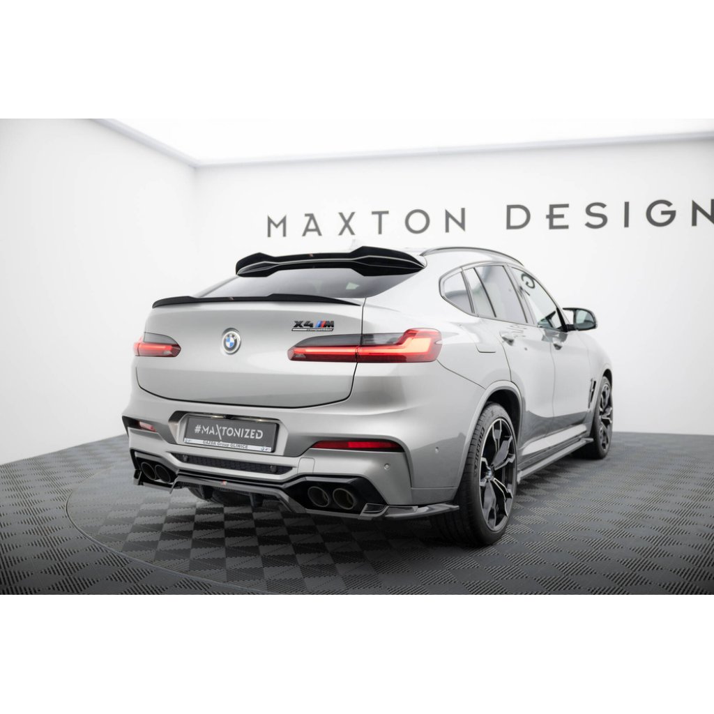 Maxton Design spoiler pod zadní nárazník s žebrováním pro BMW X4 M F98, černý lesklý plast ABS