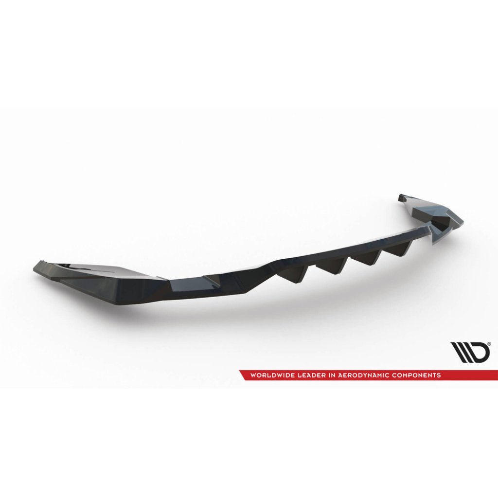 Maxton Design spoiler pod zadní nárazník s žebrováním pro Chevrolet Camaro SS Mk6 Facelift, černý lesklý plast ABS