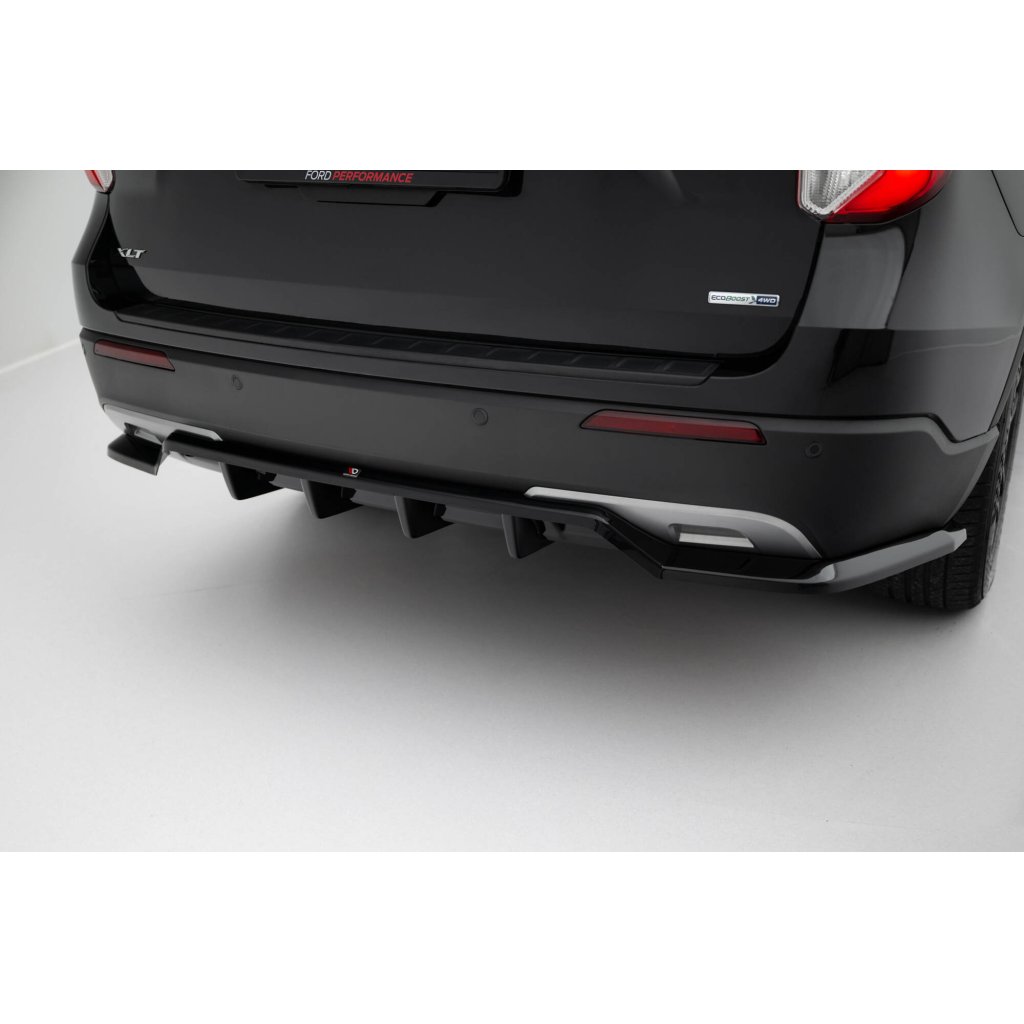 Maxton Design spoiler pod zadní nárazník s žebrováním pro Ford Explorer XLT Mk6, černý lesklý plast ABS