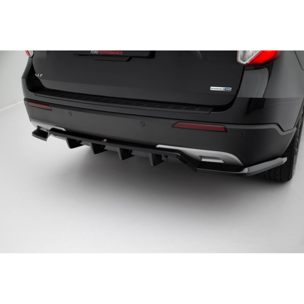Maxton Design spoiler pod zadní nárazník s žebrováním pro Ford Explorer XLT Mk6, černý lesklý plast ABS