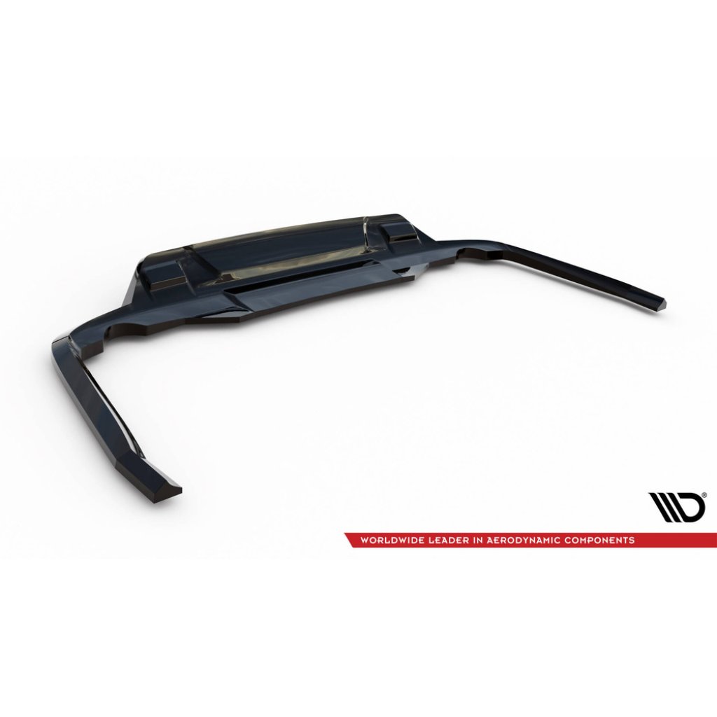 Maxton Design spoiler pod zadní nárazník s žebrováním pro Ford Explorer XLT Mk6, černý lesklý plast ABS