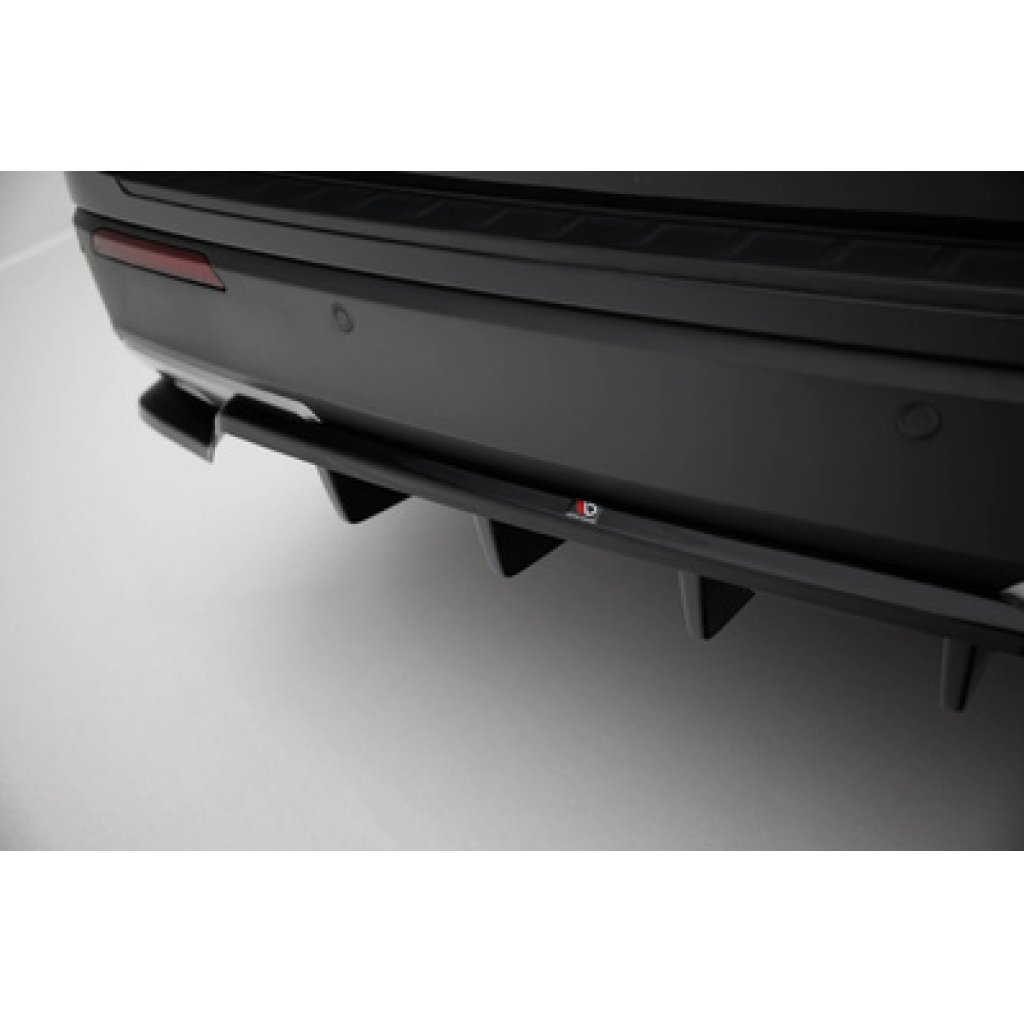 Maxton Design spoiler pod zadní nárazník s žebrováním pro Ford Explorer XLT Mk6, černý lesklý plast ABS