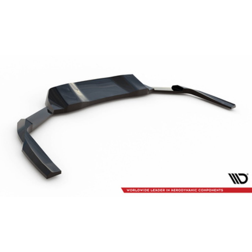Maxton Design spoiler pod zadní nárazník s žebrováním pro Ford Mustang Mk7 GT, černý lesklý plast ABS