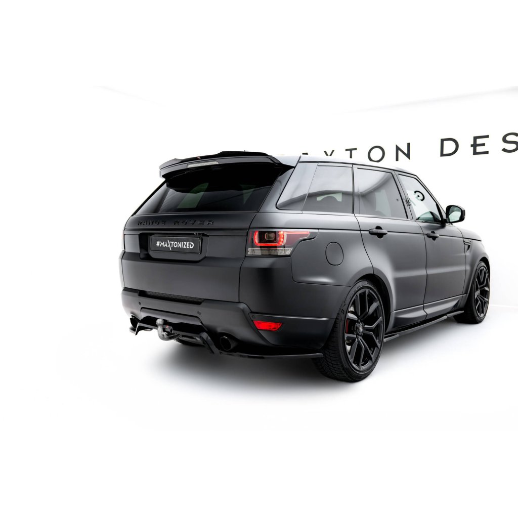 Maxton Design spoiler pod zadní nárazník s žebrováním pro Land rover Range Rover Sport Mk2, černý lesklý plast ABS