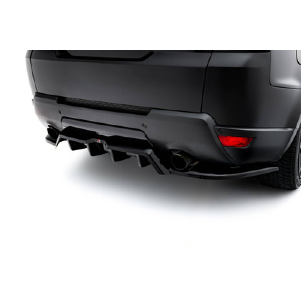 Maxton Design spoiler pod zadní nárazník s žebrováním pro Land rover Range Rover Sport Mk2, černý lesklý plast ABS