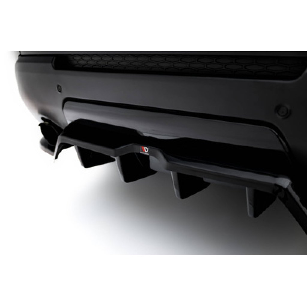 Maxton Design spoiler pod zadní nárazník s žebrováním pro Land rover Range Rover Sport Mk2, černý lesklý plast ABS