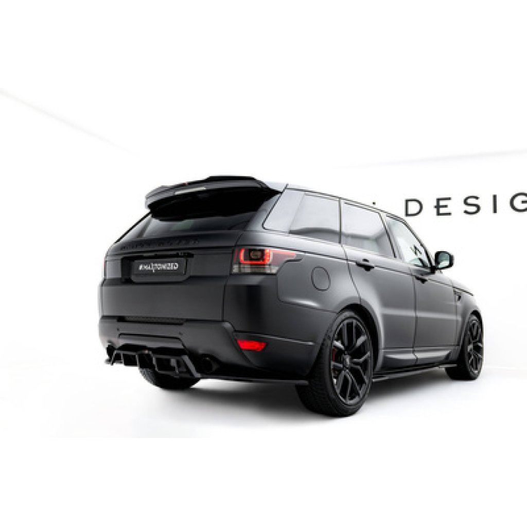 Maxton Design spoiler pod zadní nárazník s žebrováním pro Land rover Range Rover Sport Mk2, černý lesklý plast ABS
