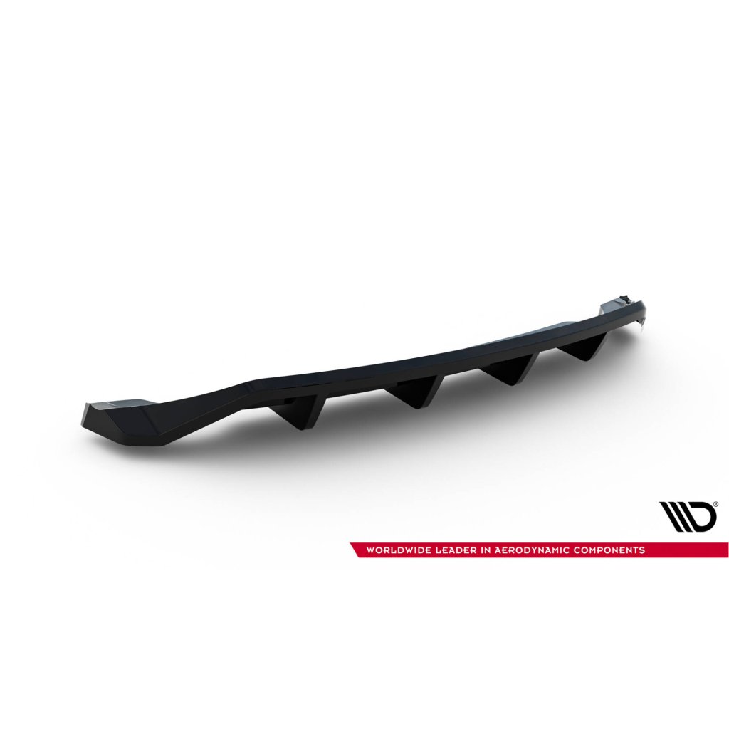 Maxton Design spoiler pod zadní nárazník s žebrováním pro Mazda 6 Mk3 FL, černý lesklý plast ABS