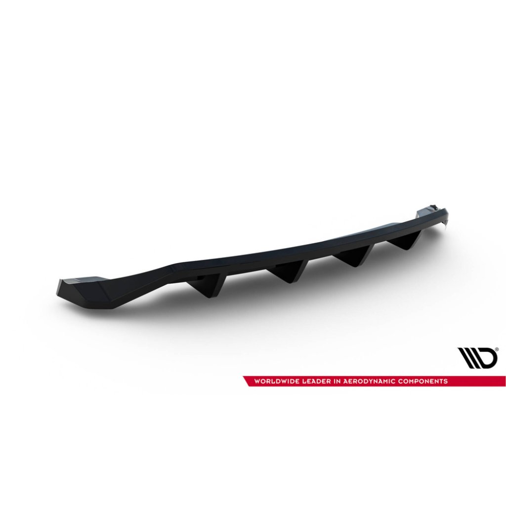 Maxton Design spoiler pod zadní nárazník s žebrováním pro Mazda 6 Mk3 FL, černý lesklý plast ABS