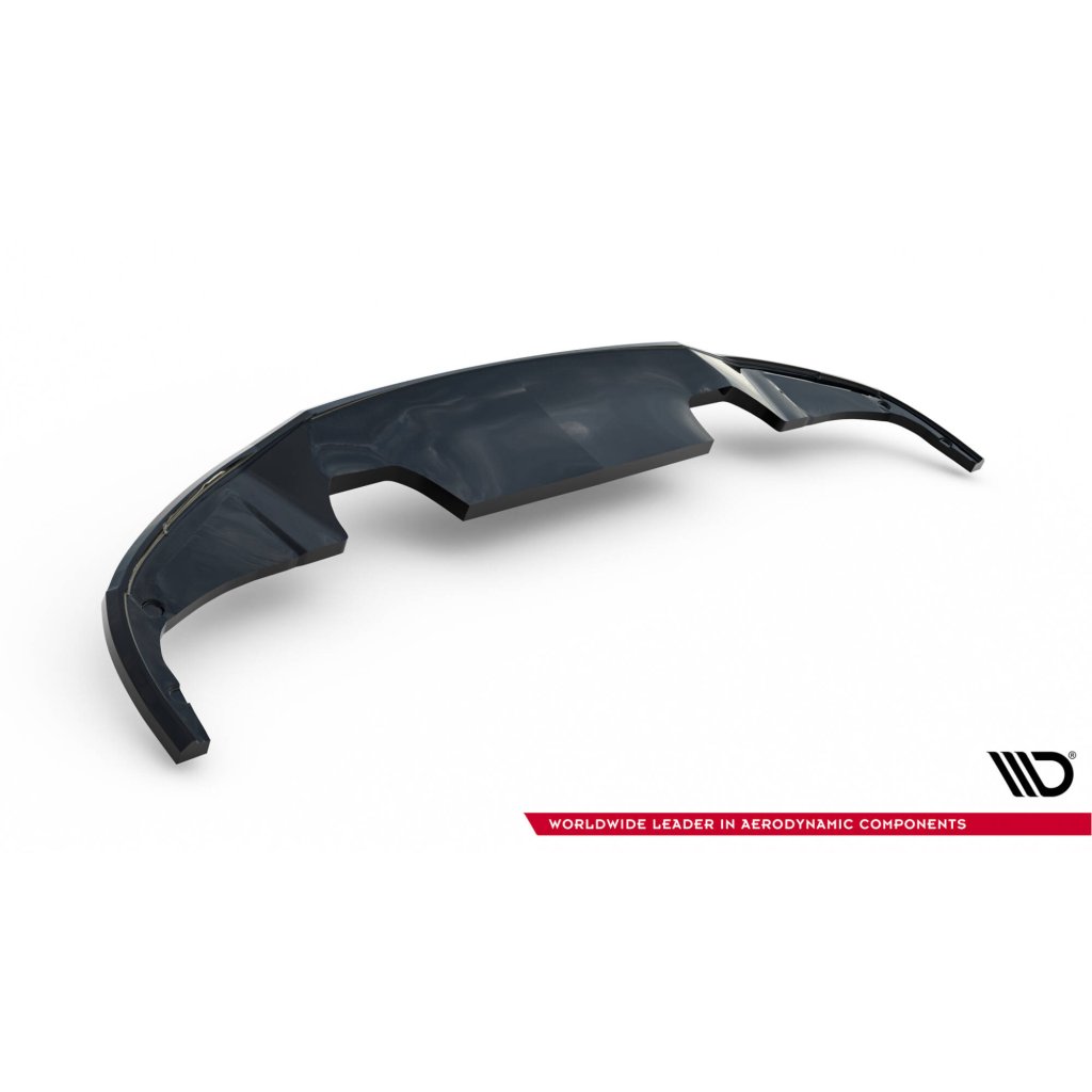 Maxton Design spoiler pod zadní nárazník s žebrováním pro Peugeot 308 GT Mk3, černý lesklý plast ABS, Hatchback