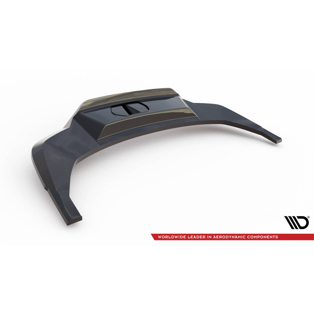 Maxton Design spoiler pod zadní nárazník s žebrováním pro Škoda Enyaq iV RS Mk1, černý lesklý plast ABS