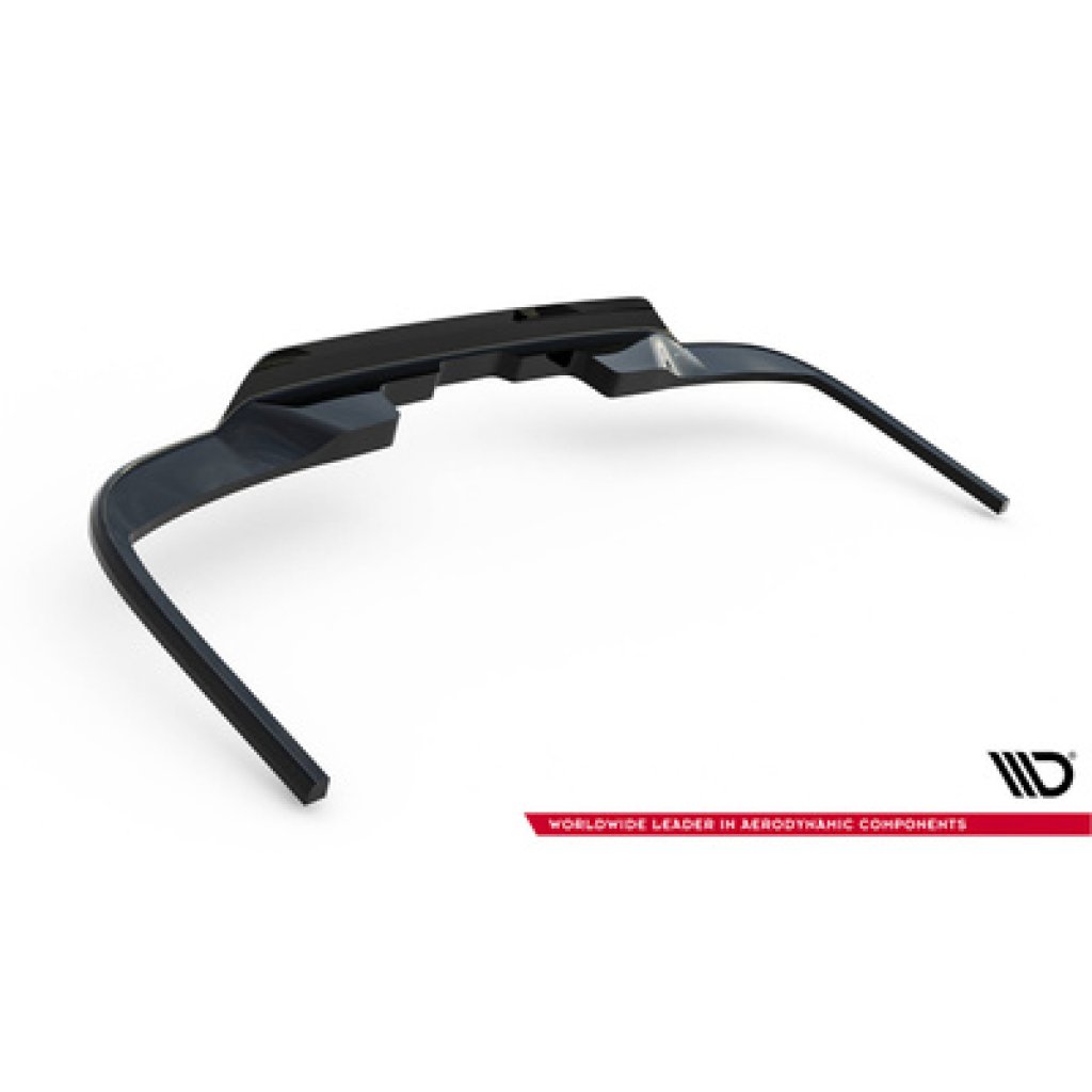 Maxton Design spoiler pod zadní nárazník s žebrováním pro Volkswagen Multivan T7, černý lesklý plast ABS