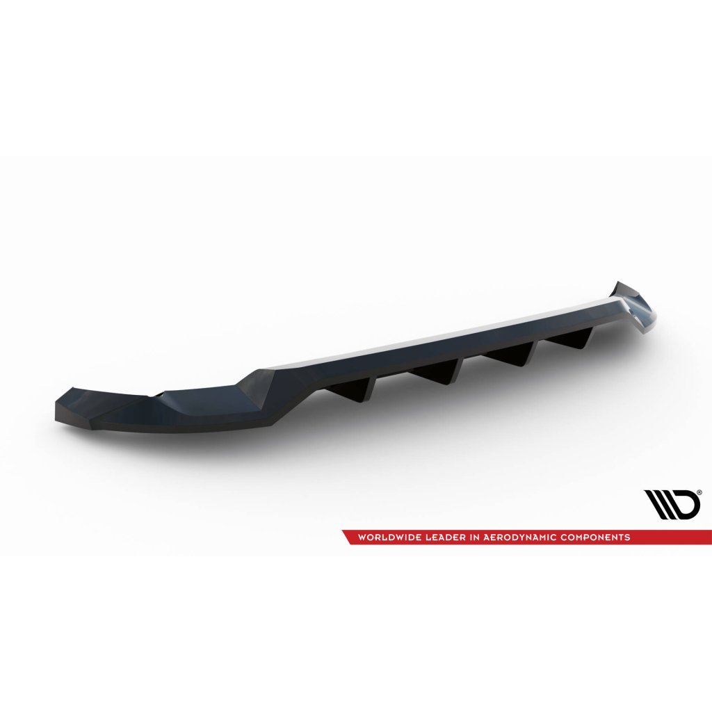 Maxton Design spoiler pod zadní nárazník s žebrováním pro Volvo EX30 Mk1, černý lesklý plast ABS