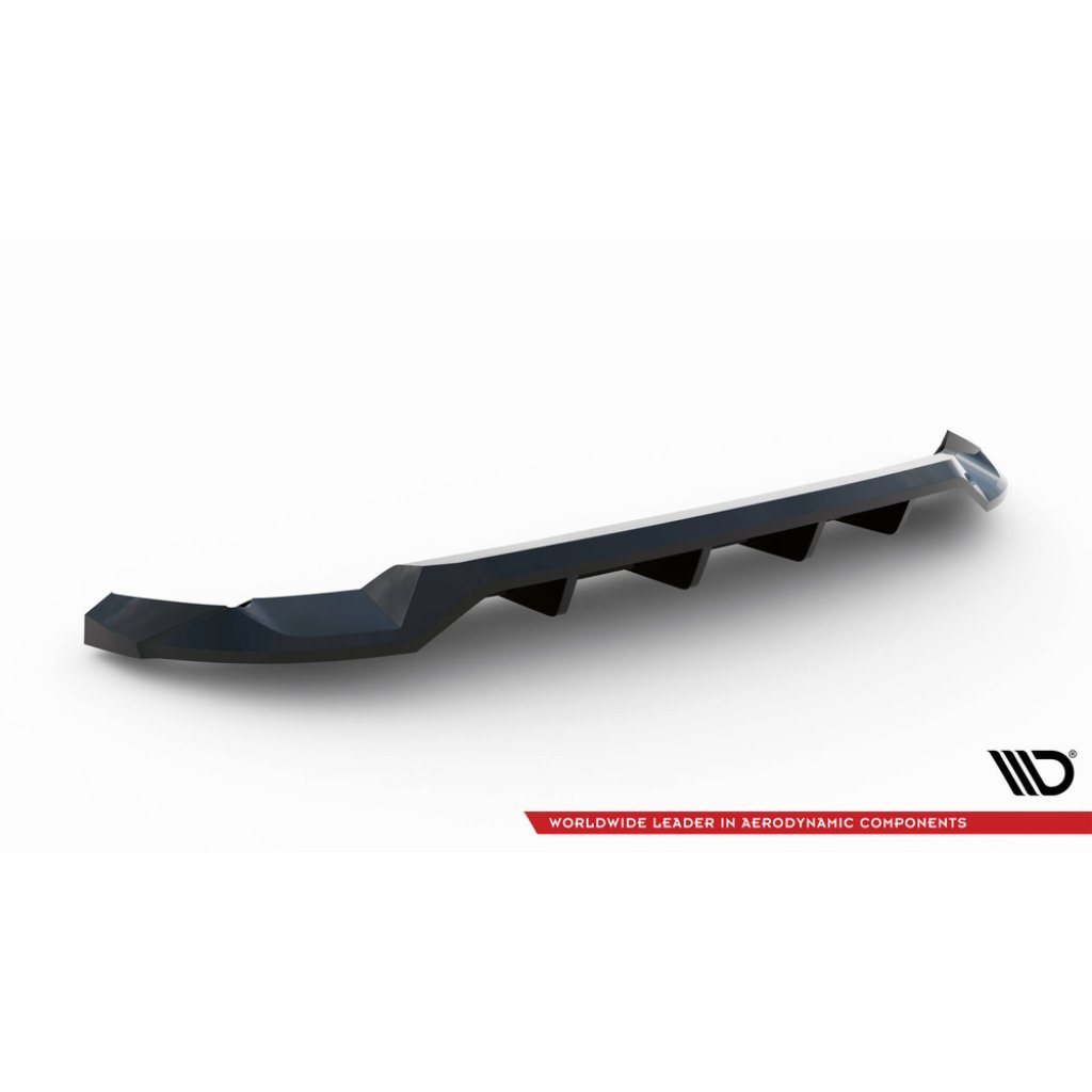 Maxton Design spoiler pod zadní nárazník s žebrováním pro Volvo EX30 Mk1, černý lesklý plast ABS