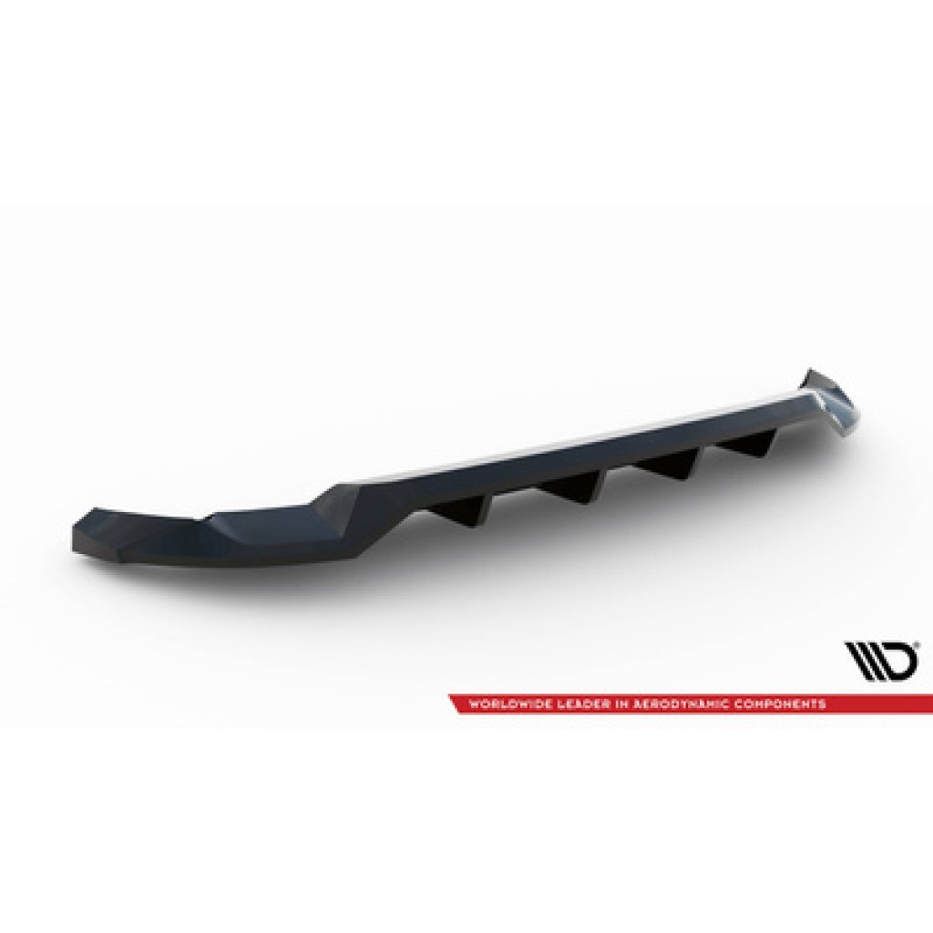 Maxton Design spoiler pod zadní nárazník s žebrováním pro Volvo EX30 Mk1, černý lesklý plast ABS
