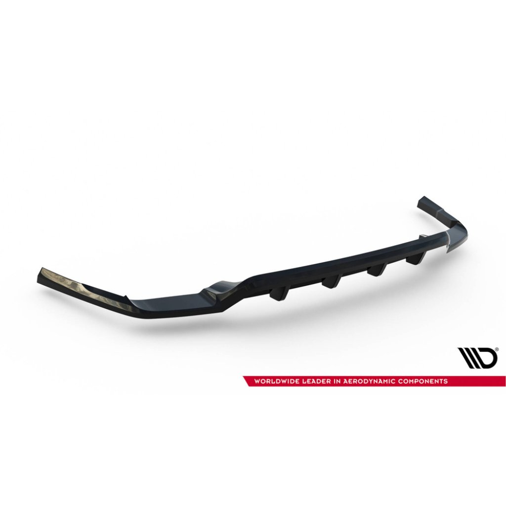 Maxton Design spoiler pod zadní nárazník s žebrováním pro Volvo XC60 Mk 2, černý lesklý plast ABS