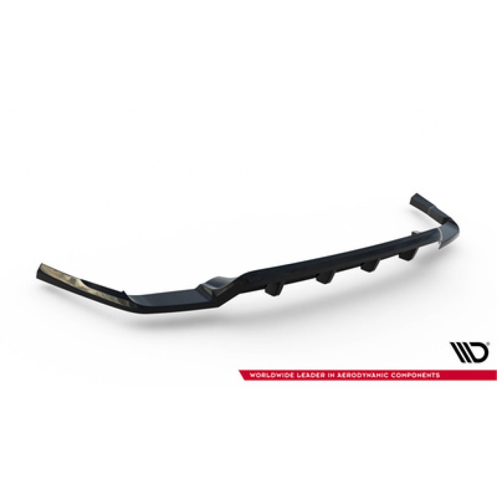 Maxton Design spoiler pod zadní nárazník s žebrováním pro Volvo XC60 Mk 2, černý lesklý plast ABS