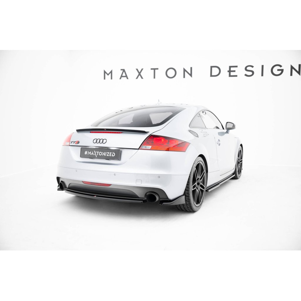 Maxton Design středový spoiler pod zadní nárazník pro Audi TT 8J Facelift, černý lesklý plast ABS, S-Line