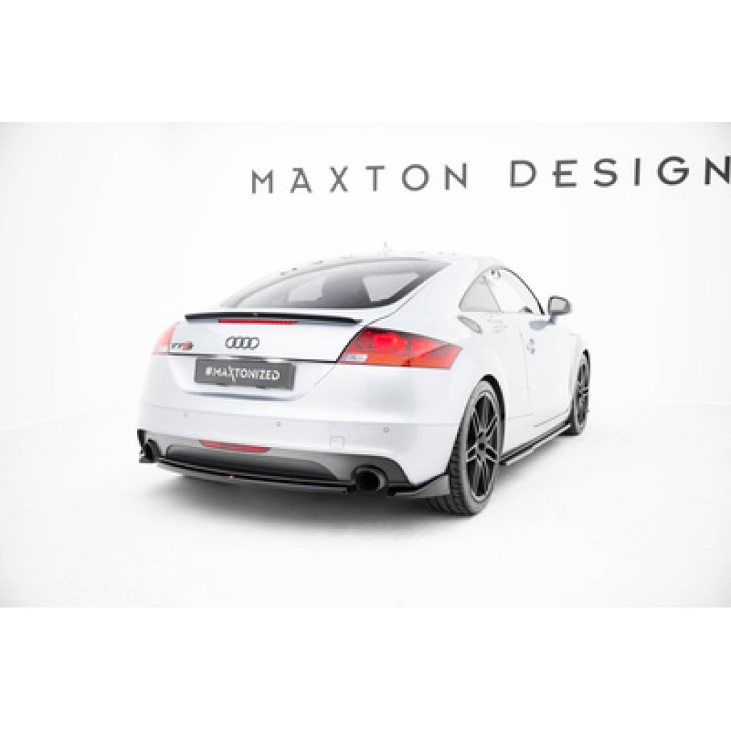 Maxton Design středový spoiler pod zadní nárazník pro Audi TT 8J Facelift, černý lesklý plast ABS, S-Line