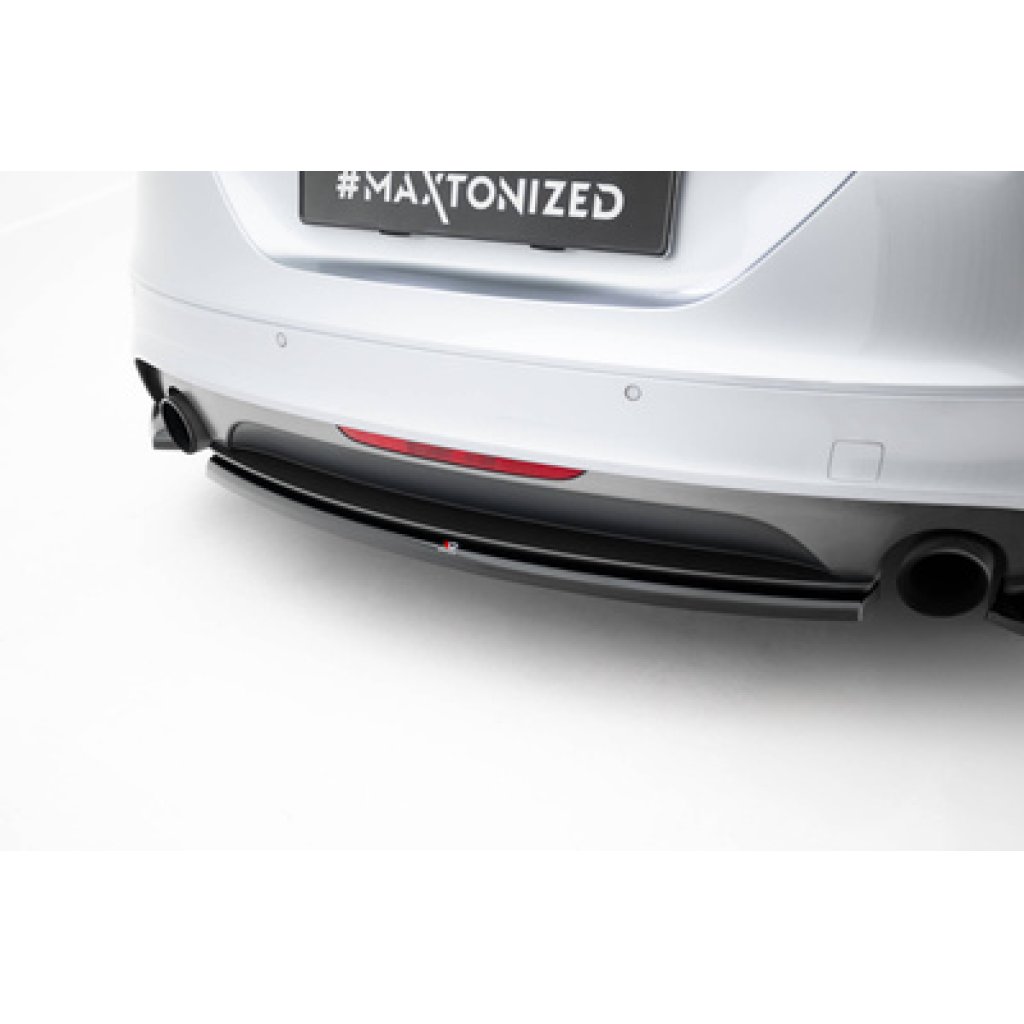 Maxton Design středový spoiler pod zadní nárazník pro Audi TT 8J Facelift, černý lesklý plast ABS, S-Line