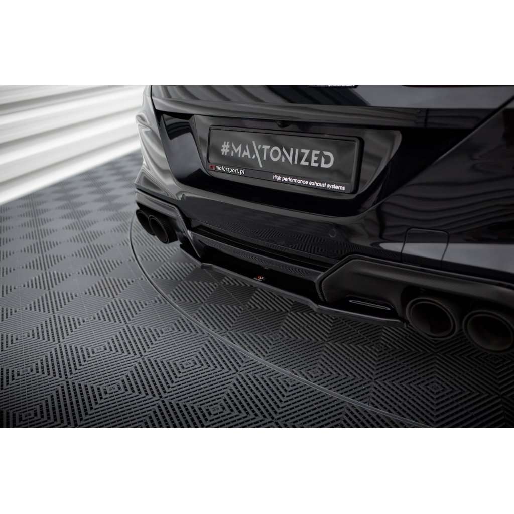 Maxton Design středový spoiler pod zadní nárazník pro BMW M8 Gran Coupe/F93, černý lesklý plast ABS