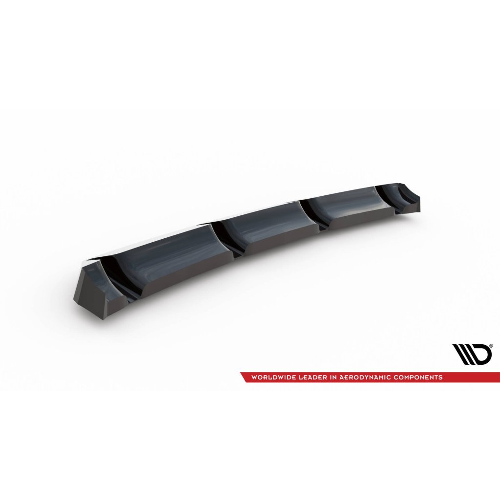 Maxton Design středový spoiler pod zadní nárazník pro Hyundai Veloster N Mk2, černý lesklý plast ABS