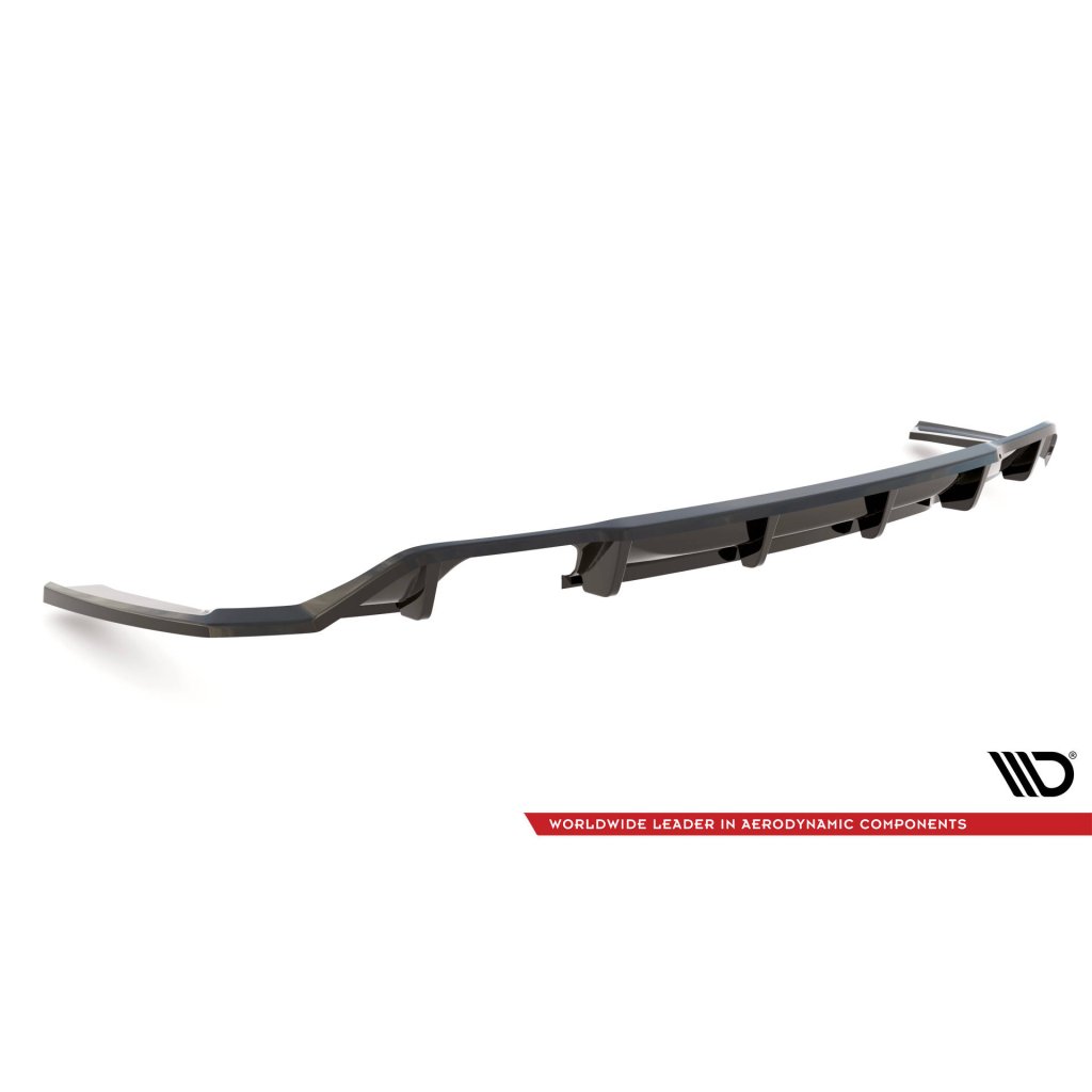 Maxton Design středový spoiler pod zadní nárazník s žebrováním pro BMW řada 2 F22, plast ABS bez povrchové úpravy, M-pack