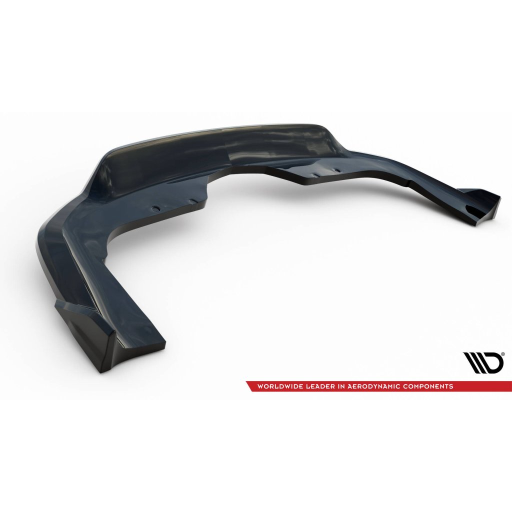 Maxton Design středový spoiler pod zadní nárazník s žebrováním pro BMW X5 F15, černý lesklý plast ABS, M-Pack