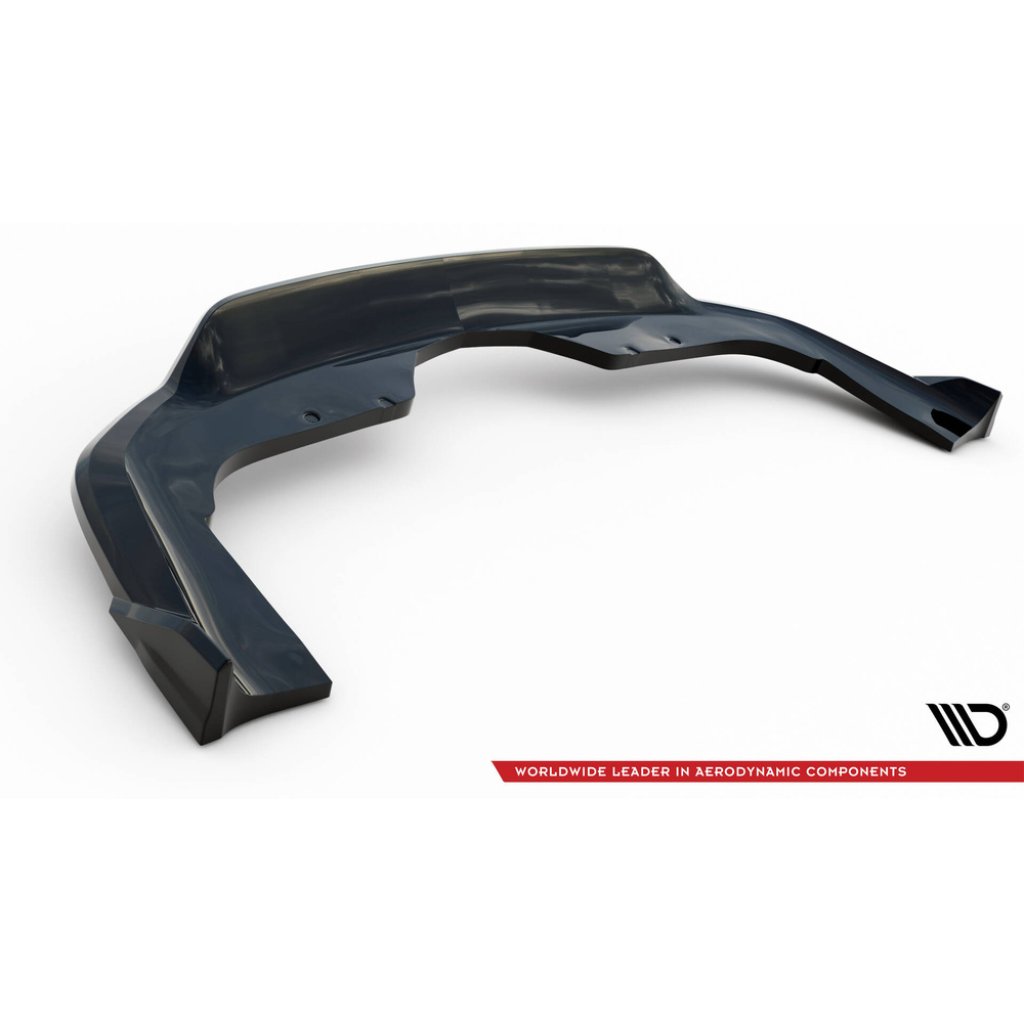Maxton Design středový spoiler pod zadní nárazník s žebrováním pro BMW X5 F15, černý lesklý plast ABS, M-Pack