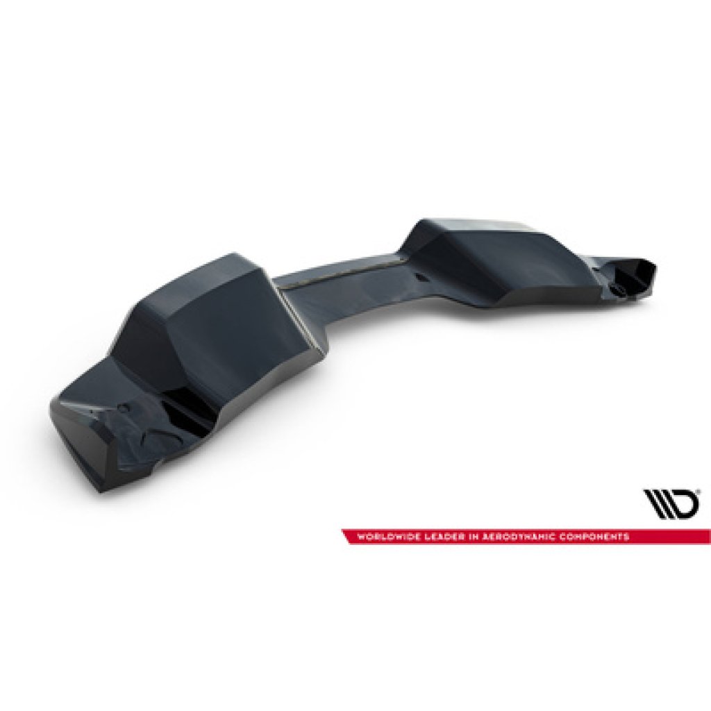 Maxton Design středový spoiler pod zadní nárazník s žebrováním pro Chevrolet Corvette C7, černý lesklý plast ABS, Z06