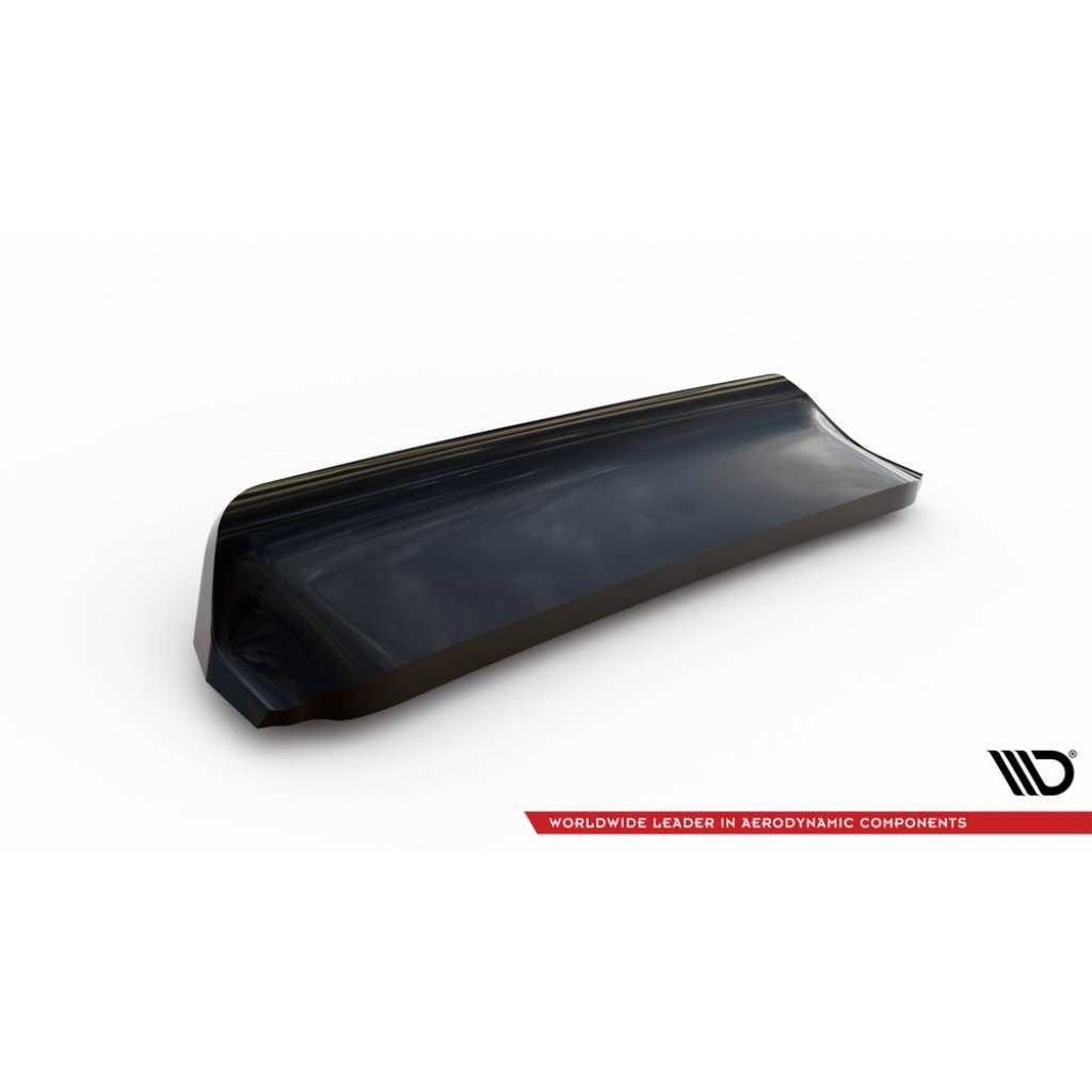 Maxton Design středový spoiler pod zadní nárazník s žebrováním pro Ford Focus Mk4, černý lesklý plast ABS, Vignale, Estate