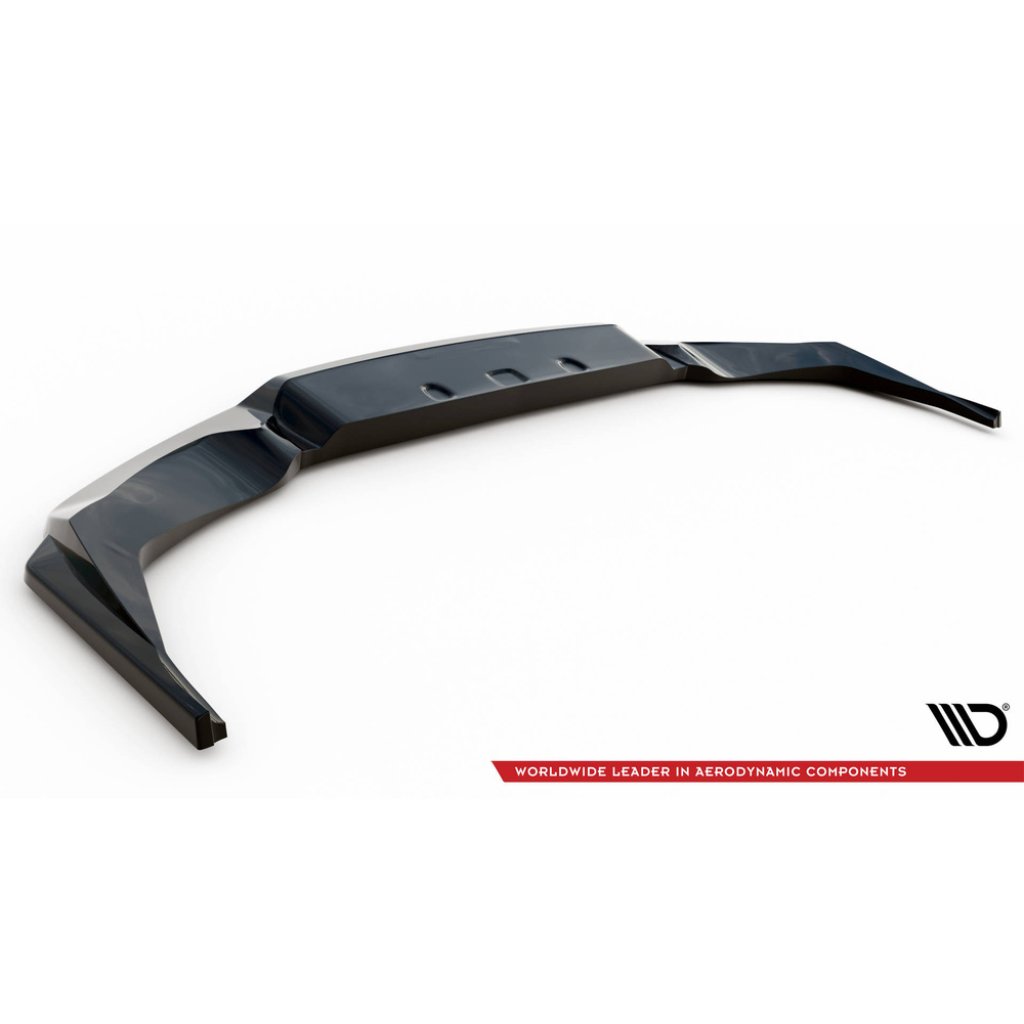 Maxton Design středový spoiler pod zadní nárazník s žebrováním pro Nissan GT-R R35 Facelift, černý lesklý plast ABS, r.v. 2011-2016