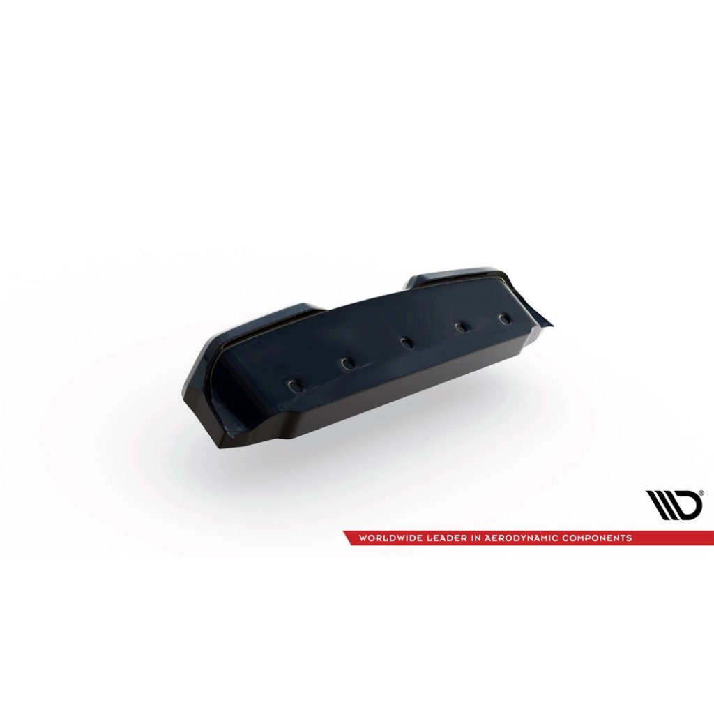 Maxton Design středový spoiler pod zadní nárazník s žebrováním pro Nissan GT-R R35 Facelift, černý lesklý plast ABS, r.v. 2016-2022
