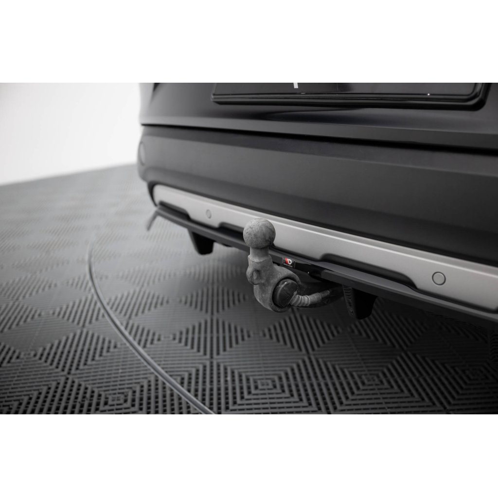 Maxton Design středový spoiler pod zadní nárazník s žebrováním pro Renault Espace Mk5 Facelift, černý lesklý plast ABS