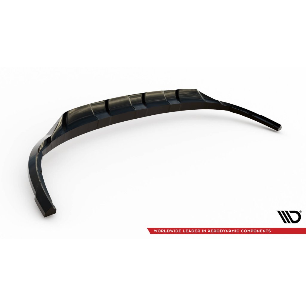 Maxton Design středový spoiler pod zadní nárazník s žebrováním pro Renault Espace Mk5 Facelift, černý lesklý plast ABS