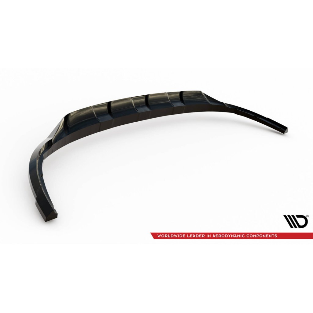 Maxton Design středový spoiler pod zadní nárazník s žebrováním pro Renault Espace Mk5 Facelift, černý lesklý plast ABS