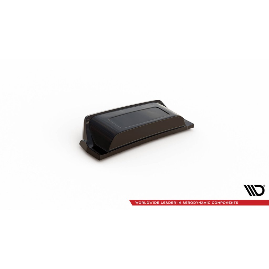 Maxton Design středový spoiler pod zadní nárazník s žebrováním pro Volkswagen T-roc R Mk1, černý lesklý plast ABS, vč. R-Line